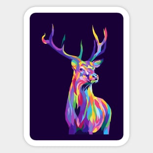 Deer Wpap Pop Art Sticker